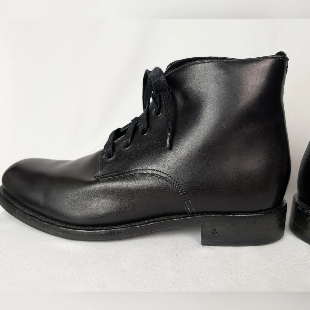 John Varvatos Leather Lace Up Ankle Boots